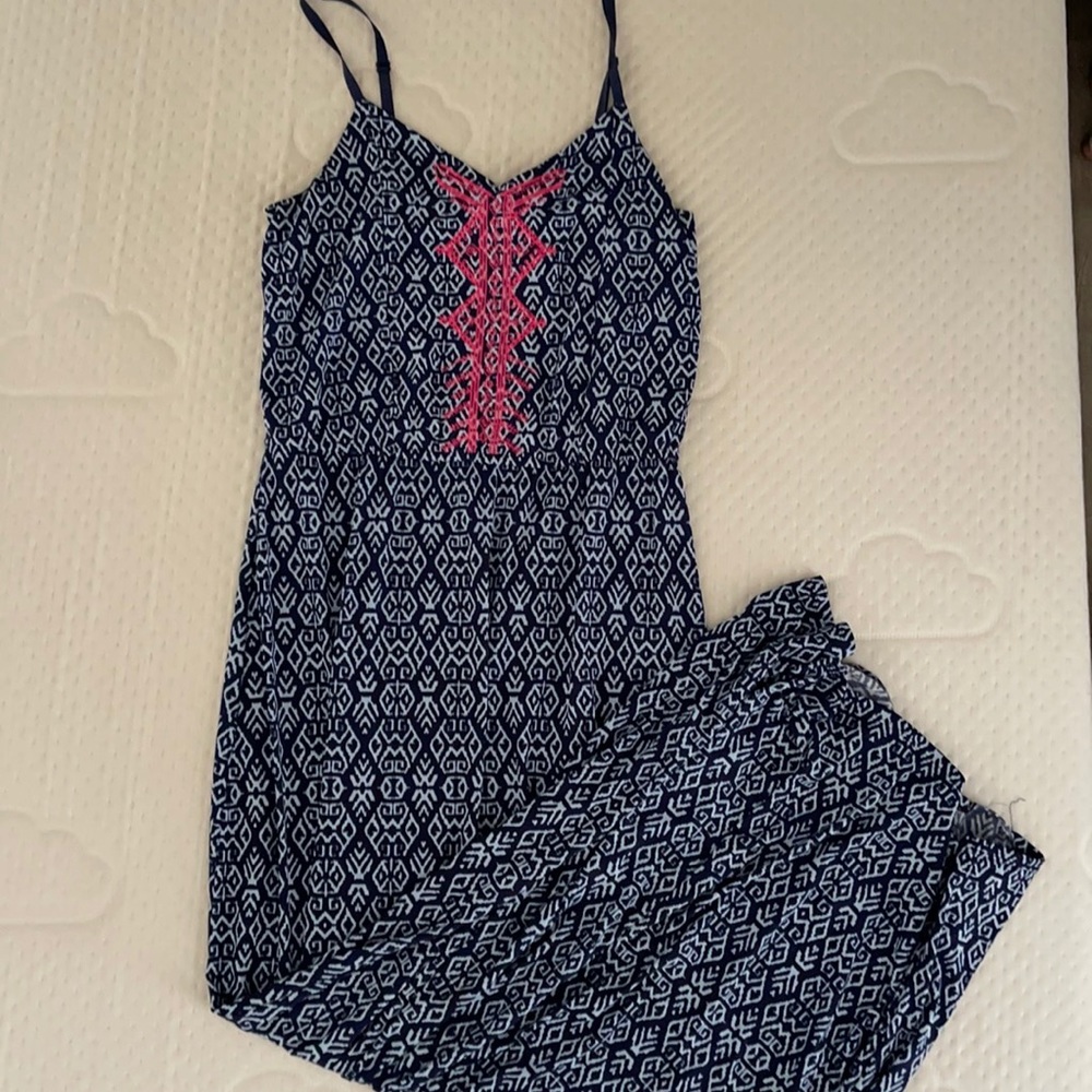 Trixxi brand blue Aztec maxi dress size medium